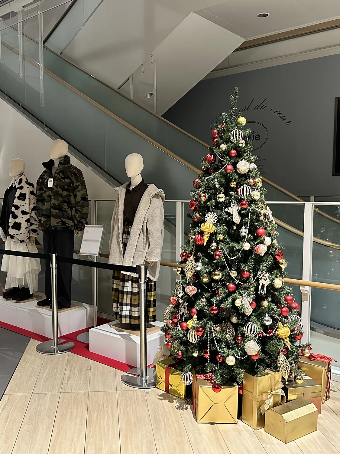 ショップに飾られたクリスマスツリー